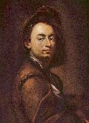 Peter Johannes Brandl Self portrait oil painting